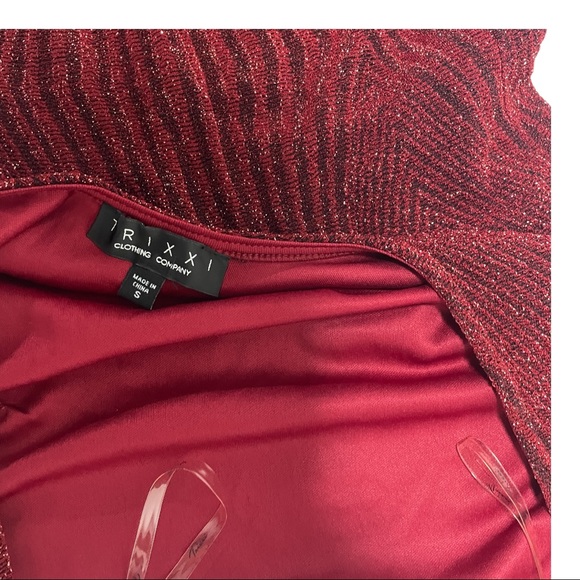 Trixxi Cocktail Dress Maroon Red Cocktail Dress Size S - Picture 7 of 9